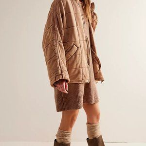 Free People Dolman Quilted Knit Jacket